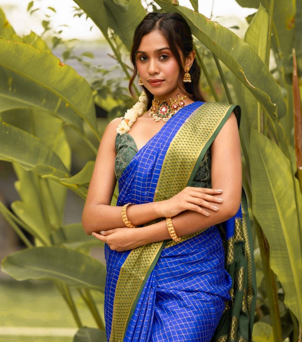 Mysore silk saree with designer blouse best sale